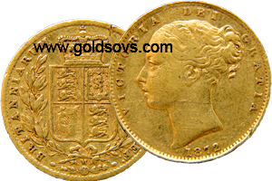 Melbourne Gold Soveriegn Shield 1872