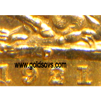 >P Mint mark for Perth minted Australian Sovereigns with St George between 1899 and 1931.