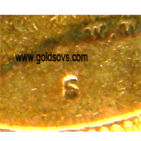 S Mint mark for Sydney Australian Sovereigns Shield between 1872 and 1887.
