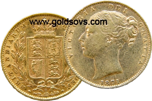 1871 Sydney Shield Sovereign