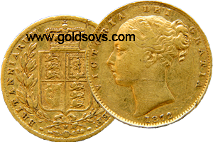 Melbourne Gold Sovereign Shield 1872