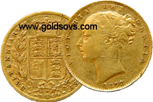 Melbourne Gold Sovereign Shield 1872