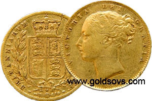 Melbourne Gold Sovereign Shield 1874