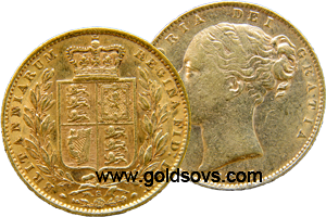 1877 Sydney Shield Sovereign