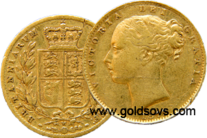 Melbourne Gold Sovereign Shield 1881