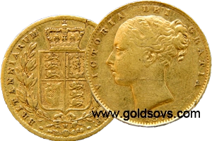 Melbourne Gold Sovereign Shield 1881