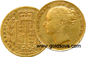 Melbourne Gold Sovereign Shield 1882