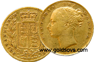 Melbourne Gold Sovereign Shield 1883