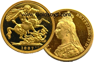Proof 1887 Gold Sovereign