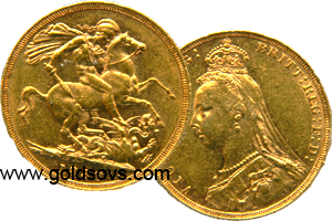 Victoria 1890 Gold Sovereign