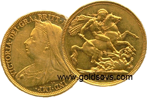 Widow Head Gold Sovereign 1893