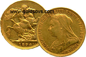1894 Widow Head Gold Sovereign