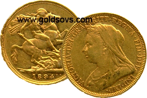1894 Widow Head Gold Sovereign