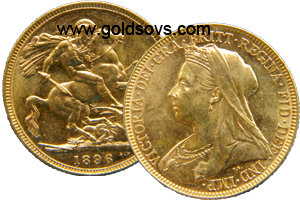 1896 Widow Head Gold Sovereign