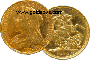 1898 Widow Head Sovereign