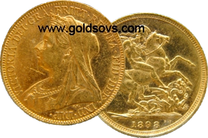 1898 Widow Head Sovereign