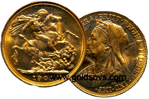 1900 Widow Head Gold Sovereign