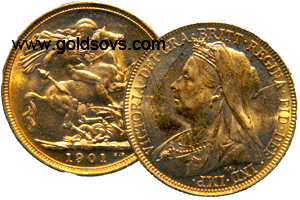 1901 Widow Head Gold Sovereign